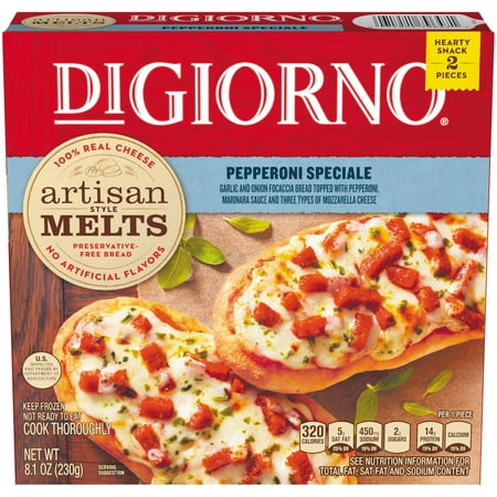 digiorno artisan style melts pepperoni speciale frozen pizza 8 1 oz
