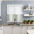 thumbnail image 6 of Half Window Curtains 24 Inches Long, Sage Green Ombre Window Treatment Curtain Drapes, Sage Green White Gradient Modern Short Curtains Tiers for Kitchen Over Sink, 27.5"x24", 2 Panels, 6 of 7