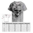thumbnail image 6 of GHUALURU Men's Skull Graphic T-Shirt Smoke Print Tee Casual Streetwear Crewneck Short Sleeve Shirt, 6 of 6