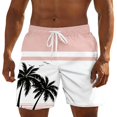 thumbnail image 2 of Mens Casual Shorts Lightweight Stretch Beach Half Pants with Drawstring Outdoor Summer Comfort Board Shorts Pink XXXL, 2 of 4
