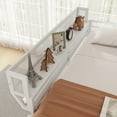 thumbnail image 5 of Mirightone Full Size Loft Bed with Storage, Metal Loft Beds with Upper Shelf, High Loft Bed Frame with Ladder, Lofted Full Bed for&nbsp;Teens, White Loft Bed, 5 of 7
