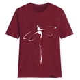 thumbnail image 2 of WEIYLL T-Shirts Femmes Tunique à Manches Courtes Imprimé Animaux Col Rond Blouse Rouge Tailles P, 2 of 3