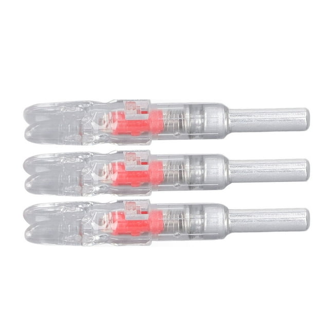 3PCS Lighted Nocks for Arrows, Automatic Lighting 6.2mm Internal Diameter Archery Shaft Luminous Tail for Outdoor