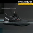 thumbnail image 3 of ulogu Waterproof Steel Toe Shoes for Men Women Lightweight Sneakers Indestructible Safety Shoes Non-Slip Work Shoes (Men Size 8.5, Black), 3 of 10