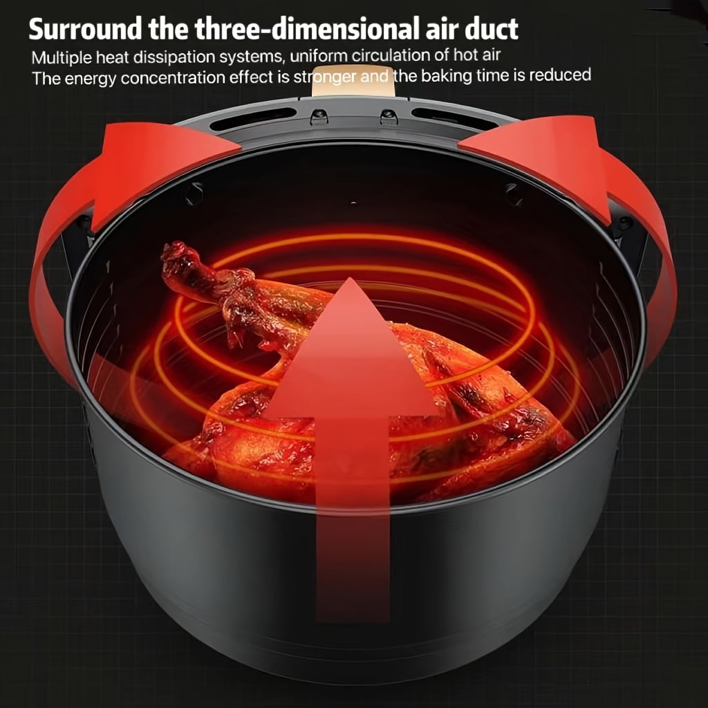 Air Fryer, Large Capacity 4.5L Hot Air Circulation Fryer with Touchscreen, Even Heating for Baking Roasting Frying, Compatible for Family, Suitable for Parties, Plug-in