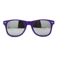 thumbnail image 3 of Classic Iconic Silver Mirror Lens Horn Rim Sunglasses Purple, 3 of 4