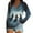 #06 Blue, variant on Long Sleeve Shirts for Women 2025 New Halloween Costumes Plus Size Loose Blouses Funny Halloween Printed V-Neck Pullover Tops