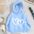 thumbnail image 5 of Mercatoo Girls Cute Hoodi𝐞s Heart Graphic Cotton Fleece Pullover Hoodi𝐞 Sweatshirts Teen Kids Loose Soft Outwear with Pockets, 5 of 5