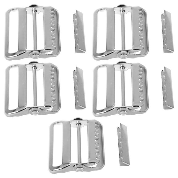 FRCOLOR 5 Pcs Belt Adjustment Buckle 6.00X6.00X1.00CM Golden