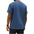 thumbnail image 4 of LANGWYQU Summer Short Sleeved Men Solid Color V-Neck Shirt Tops With Pocket, 4 of 5