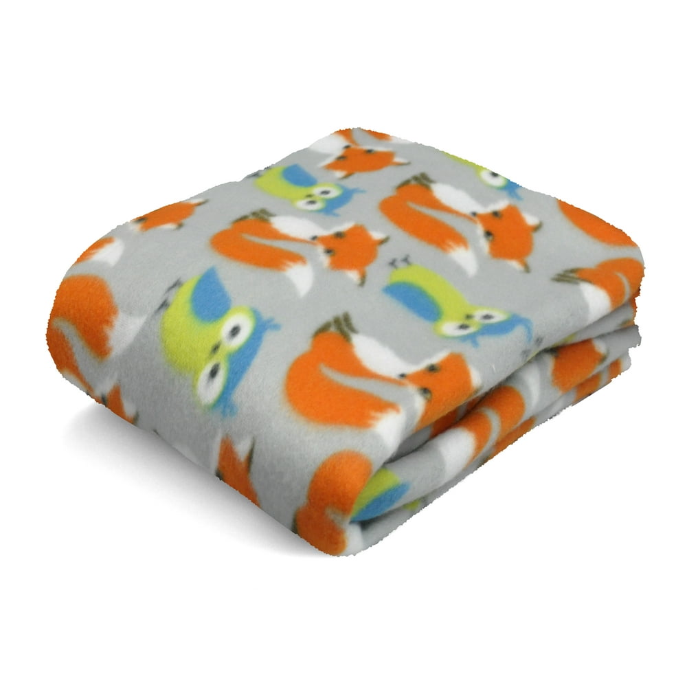 Mainstays Fleece 50" x 60" Forest Friends Throw Blanket, 1 Each