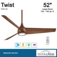 thumbnail image 7 of 3 Blade Ceiling Fan With Light Kit-14.5 Inches Tall And 52 Inches Wide-Grey Finish Minka Aire Fans F678l-Gry, 7 of 7