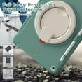 thumbnail image 3 of KOMI for iPad 9th/ 8th/ 7th Generation Case (iPad 10.2 inch Rugged Case 2021/2020/2019) with Screen Protector, Rotating Stand/Pencil Holder/Carrying Shoulder Strap Morandi Color (Emerald Green), 3 of 5
