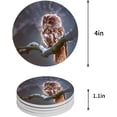 thumbnail image 1 of FMSHPON Owl in The Forest Set of 4 Round Coaster for Drinks, Absorbent Ceramic Stone Coasters Cup Mat with Cork Base for Home Kitchen Room Coffee Table Bar Decor, 1 of 6