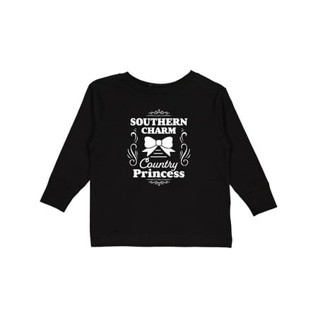 

Inktastic Southern Charm Country Princess with Bow Gift Toddler Toddler Girl Long Sleeve T-Shirt