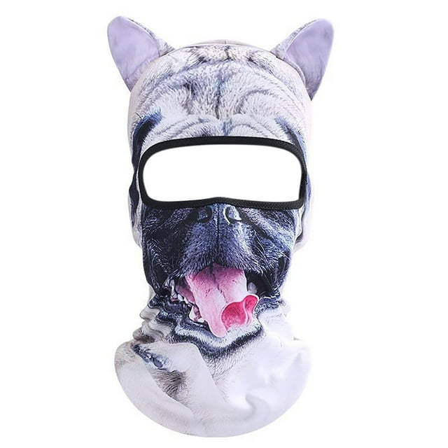 Visage d'Animal de Ski 3D avec Oreilles pour Festivals de Musique Raves Fête de Ski Activités Extérieures Snowboards pour Hommes
