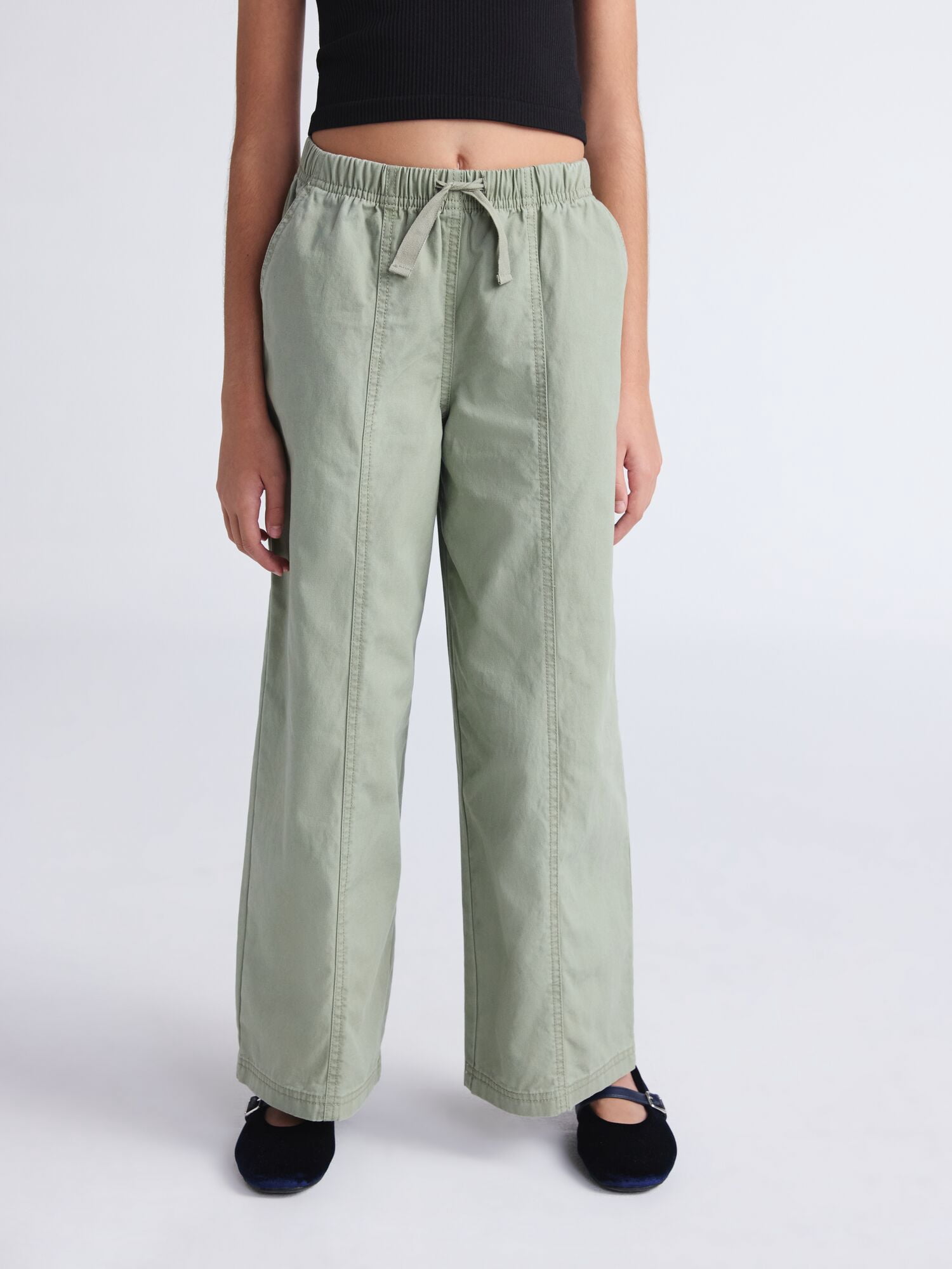 Weekend Academy Girls Elastic Waist Pull-On Pants, Sizes 4-18