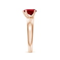thumbnail image 3 of ANGARA Lab Grown 1.15 Ct Prong-Set Pear Ruby Solitaire Engagement Ring for Women in 14K Rose Gold (Size-8x6mm) | July Birthstone, Birthday, Anniversary, Jewelry Gift for Women | Lab-Grown Ruby Ring, 3 of 7