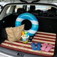 thumbnail image 2 of HUISEFOR Vintage American Flag Car Trunk Mat 29" x 39" Cargo Mat Rear Trunk Liner Non-Slip Vehicle Interior Accessories Easy To Clean Universal Fit for Most Cars, 2 of 7