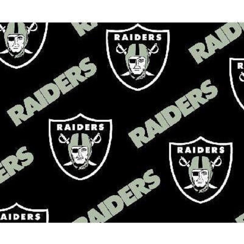 Raiders Solid Black Cotton Fabric Walmart Com