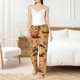 thumbnail image 4 of Balery Brown Mushrooms Pantalones de pijama para mujer, pijamas ultraligeros, pantalones de estar por casa-Medium, 4 of 6