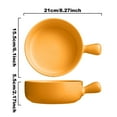 thumbnail image 3 of WEIWEIGG WOW! 6.1"Salad Bowl With Handle, Ceramic Pasta Bowls, Oven Safe for Pasta Soup Salad, Ergonomic Handle, Non-Stick Kitchen Dinnerware, 3 of 7