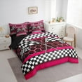 thumbnail image 3 of Castle Fairy Plaid Flag 7pcs Bedding Comforter Set for Teenagers,Abstract Gradient Queen Bedding Sets Super Cozy,Lattice Hexagon Queen Sheet Sets,Microfiber Bedroom Decor, 3 of 8