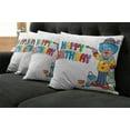 thumbnail image 2 of Ambesonne Birthday Throw Pillow Cover 4 Pack, Birthday Party Clown, 20", Multicolor, 2 of 6