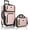 Pink, variant on U.S. Traveler Rio Rugged Fabric Expandable Rolling Carry-on Luggage Set w/ Tote, Blush Pink, 2-Piece (21/10)