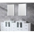 thumbnail image 3 of Lexora LV341884SAESM22 84 in. Volez Single Vanity with 3 Side Cabinets, Integrated Top, White Integrated Square Sink & 22 in. Mirrors - White, 3 of 3