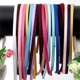 thumbnail image 3 of 50 diademas finas de satén de metal, diademas cubiertas de tela, diademas de cinta para manualidades, cintas para la cabeza coloridas, estrechas y lisas para niñas y mujeres, 3 of 5