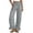Light Gray, variant on AJGRHE Wide Leg Jeans for Women Stretch High Wasited Baggy Trendy Denim Jean Ruffle Hem Pants L