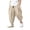 Khaki, variant on Boys Girls Wide Leg Pants Size 2-12Y Washed Crinkle Loose Fit Casual Trousers for Summer Spring