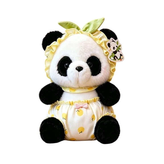Adorable Panda in Outfits β Soft Giant Panda Stuffed Animals in Frilly Dresses for Kawaii Room Aesthetic & Heartwarming Birthday Gifts Yellow