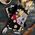 thumbnail image 6 of Black Gnomes Daisy Kitchen Towels Set of 2, Water Absorbent Dish Towel, Pastoral Country Garden Floral Decorative Hand Towels - Quick Drying Cloth for Cooking Baking, 18x28 Inch, 6 of 8