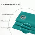 thumbnail image 3 of Deconovo Thermal Insulated Solid Blackout Window Curtains for Living Room (Turquoise, 42" x 84", 2 Panels), 3 of 10
