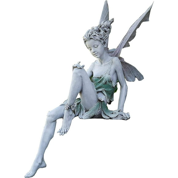 Garden Statue Elf Sitting 22 cm Angel Statue Garden Statue Fairy Statue Garden Decoration