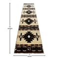 thumbnail image 4 of Emma + Oliver Fe 2x10 Berber Olefin Accent Rug with Complementary Southwestern Pattern in Beige, Black and Brown and Jute Backing, 4 of 6