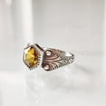 thumbnail image 3 of Hexagon Citrine Ring, 925 Sterling Silver Oxidized, Women Ring, Natural Citrine, November Birthstone, Christmas, Thanksgiving, Tiny Dainty Ring, Handmade, Statement Jewelry, Wedding, Anniversary Gift, 3 of 8