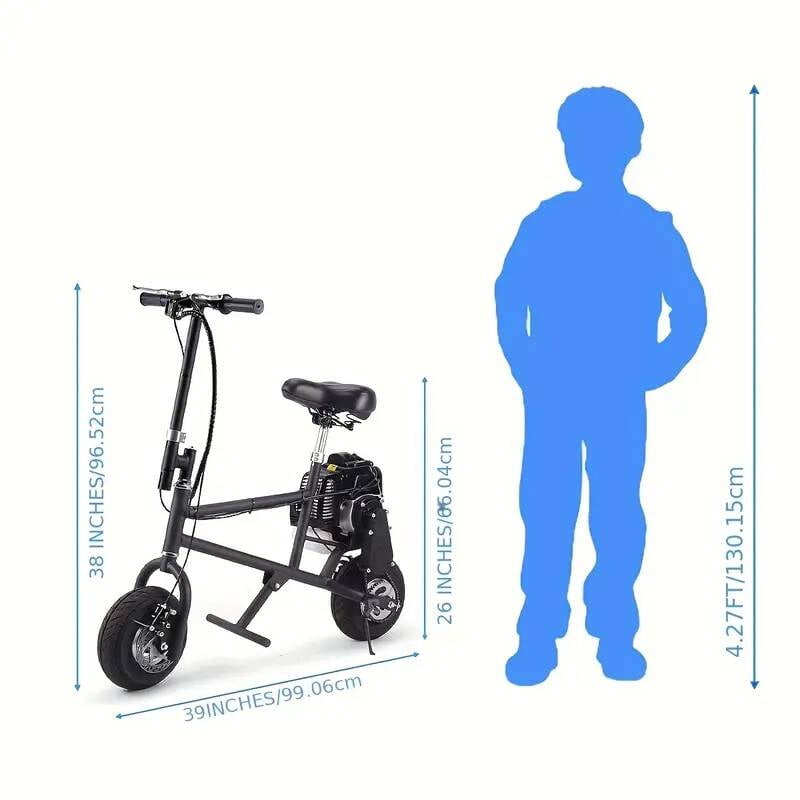 SAY YEAH Mini Dirt Bike for Kids,50CC Kid Gas Powered Off-Road Pocket Pit Trail Motorcycle W/EPA Approved, Up to 28 Mph Weight Support 185 lbs,39*38*17in,Upgraded Black