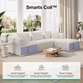 thumbnail image 3 of Novilla Modular Sectional Sofa, Modern Cloud Sectional Couch with Smarts Coil™ Support, Upholstered Boneless Couch for Living Room Apartments Bedroom, No Assembly Required (Middle Seat), 3 of 11