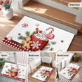 thumbnail image 5 of Christmas Entryway Rug 2'x3'&nbsp; Non Slip Front Door Mats, Winter Ice Cream Sugar Pine Needle Red Plaid Entrance Rugs Indoor Outdoor Carpet, Washable Floor Mats Small Area Rug for Bedroom Kitchen, 5 of 8