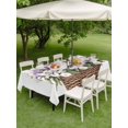 thumbnail image 5 of 60x102 Inch Outdoor Tablecloth with Umbrella Hole Zipper Rectangle Spring Botanica Art Rectangular Tablecloths Outside Waterproof Summer Flowers Watercolor Patio Table Cloth Cover for Picnic Party, 5 of 8