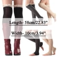 thumbnail image 3 of ManxiVoo Leg Warmers Long Leg Warmer Womens Men 80s Party Ribbed Knit Dance Sports Leg Warmer Winter Sock 80s Party Ribbed Knit Dance Sports Leg Black One Size, 3 of 5
