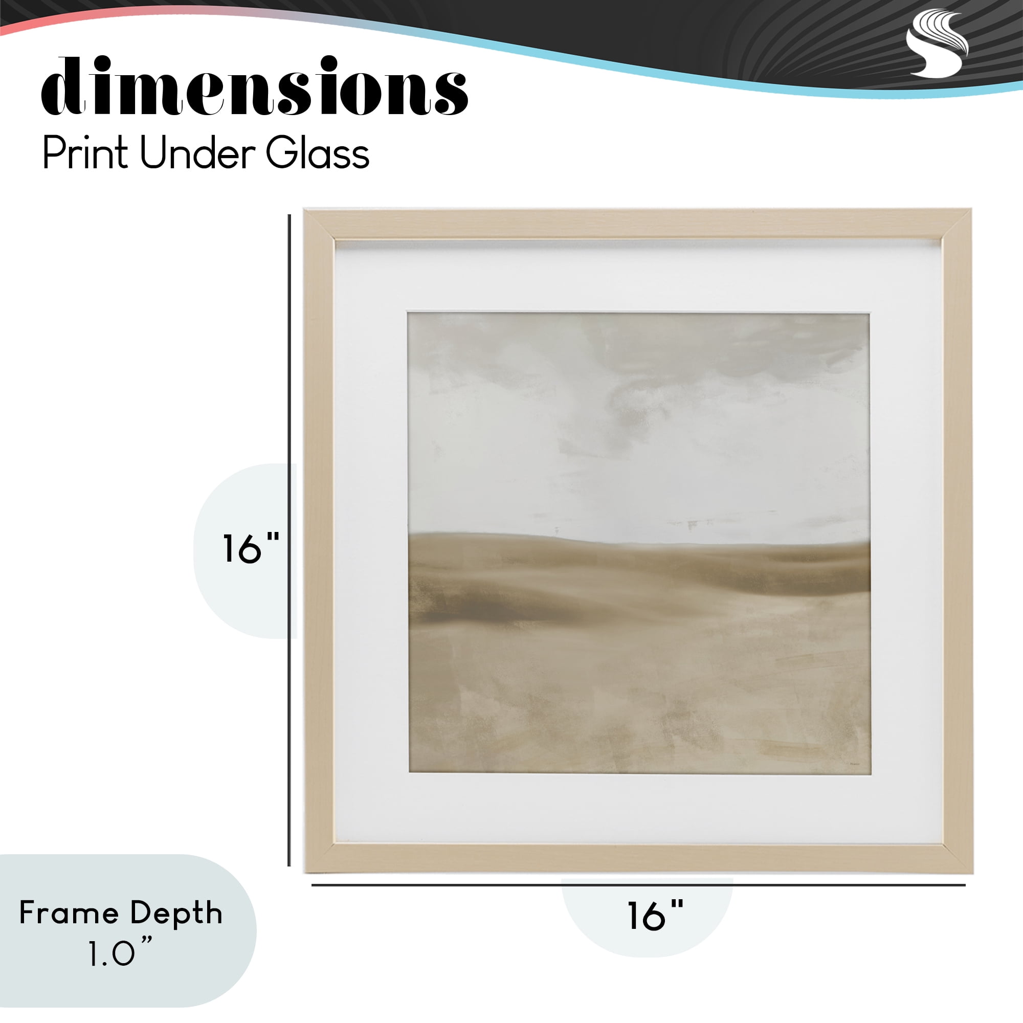 Stupell Industries Smooth Neutral Hills Birch Framed Print Under Glass, design by Dan Meneely