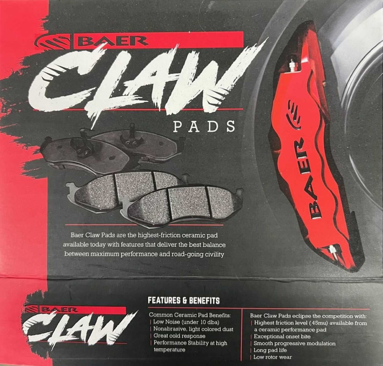 Baer Brake Systems D2383 Baer Brakes Claw Brake Pads