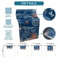 thumbnail image 6 of Blue Coastal Whale Table Runner 72 Inches, Farmhouse Nautical Starfish Coral Leaf Bed Runner Dresser Scarves Tabletop for Indoor Outdoor Parties/Ceremony/Banquet, 14" x 72", 6 of 9