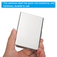 thumbnail image 5 of Uxcell RFID Credit Card Holder Metal Wallet Stainless Steel Business Card Holder for Women Men Mirror Silver, 5 of 6