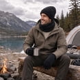 thumbnail image 4 of Loritta 3 Pcs Men Winter Beanie Hat Casual Scarf and Touch Screen Gloves Set for Men, 4 of 9