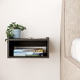 thumbnail image 2 of MORU Buró para Recámara Flotante Aire Negro, Mesa de Noche, Mueble para recámara, Mesa Auxiliar Minimalista, Mesa de Apoyo, Buró para Dormitorio y Sala, 2 of 7